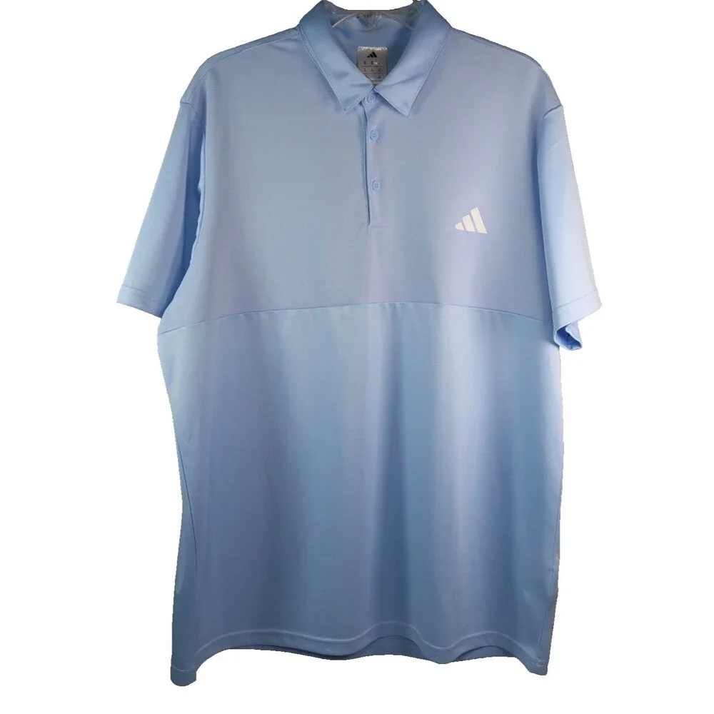 NEW Adidas Active Polo Golf Shirt Men XL Blue Short Sleeve Moisture-Wicking NWOT